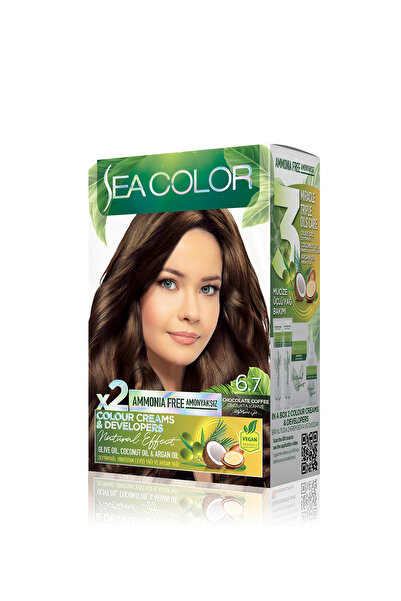 Sea Color Natural Effect Set Saç Boyası Amonyaksız 6.7 Çikolata Kahve