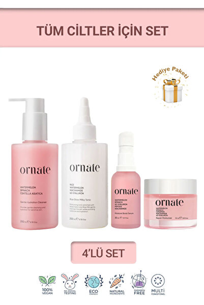 ORNATE Tüm Ciltler için Nemlendirici Peptit Hyaluronik Asit, Niacinamide içer...