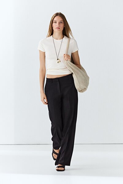 Massimo Dutti Straight fit dökümlü pantolon