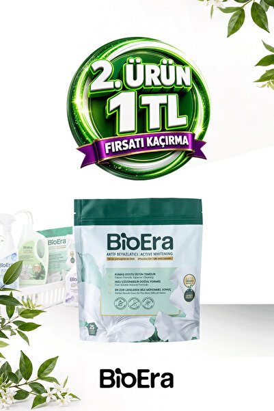 BioEra Aktif Oksijenli Güçlü Etkili Beyazlatıcı Toz Çamaşır Sodası Leke ve Gr...