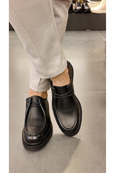 Msport Men's 4312 Black Genuine Leather Shoes