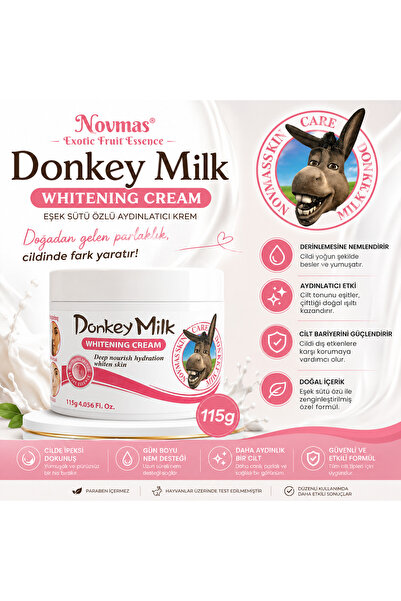 Wokali Donkey Milk Leke Karşıtı Bakım Kremi Yoğun Nemlendirme Aydınlık Görünü...