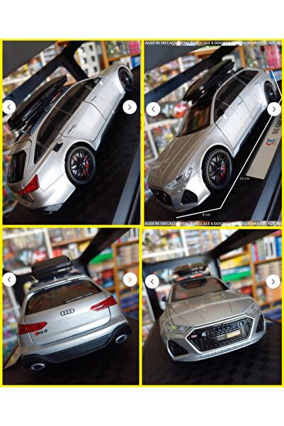OYUNCAKSAHİLİ Audi RS Station Wagon Araba Diecast 1.24 Koleksiyon Metal 6 Kap...