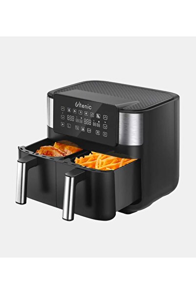 Ultenic K20 Airfryer, Çift Bölmeli Fritöz, 8 Litre XXL, 2850 W, Siyah