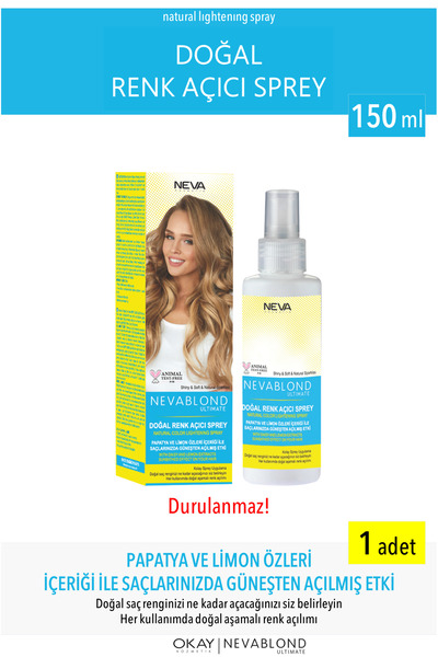 NEVA KOZMETİK Nevablond Doğal Renk Açıcı Papatya Özü Sprey 150 ml