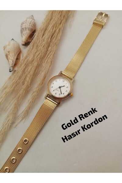 Brality Minimal Still Kadın Kol Saati GOLD Renk Kasa.. Gold Renk HASIR Çelik ...