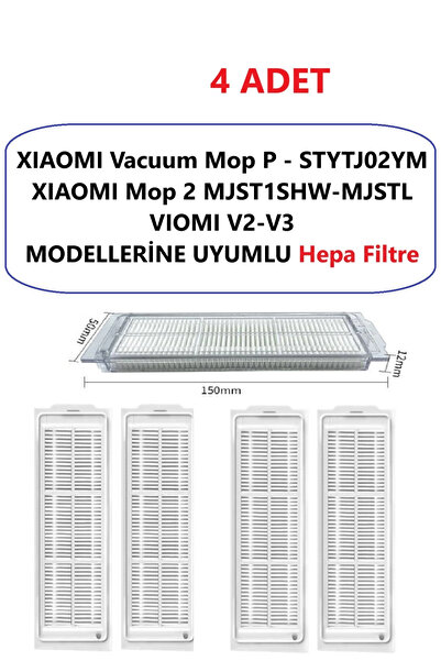 LİN GRUP Xiaomi Mop 2 Robot Vacuum Cleaner - Stytj02Ym, Mjst1Shw-Mjstl Model,...