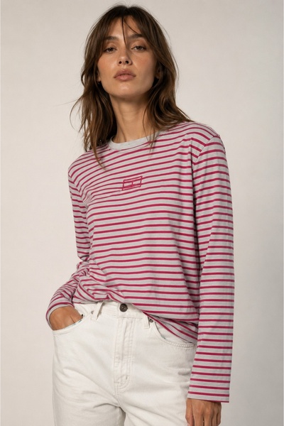 Tommy Hilfiger 100% Organi Cotton Striped Long Sleeve Regular t Shirt