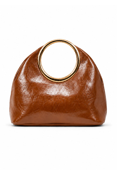 Nura Collection Milano Icon Gold Metal Handle Women's Hand and Shoulder Bag B...