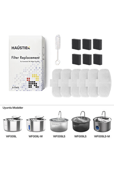 Haustier WF009L/WF009LS/WF009L-W/Wf009LS-M Otomatik Kedi Su Sebilleri için Su...
