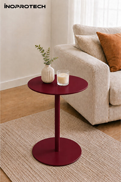 İnoprotech Luna Metal Yuvarlak Yan Sehpa 55*40*35 CM
