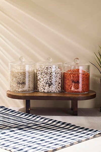 Perotti Gaby 500 ml 3-Piece Borosilicate Glass Jar 10X10 cm