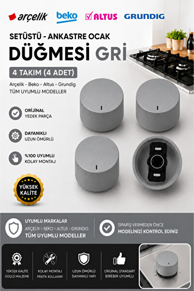 ÖZ BEYAZ EŞYA ARÇELİK - BEKO - ALTUS - GRUNDIG Ankastre Setüstü Ocak Düğmesi ...