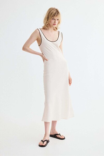 H&M Linen-blend slip dress