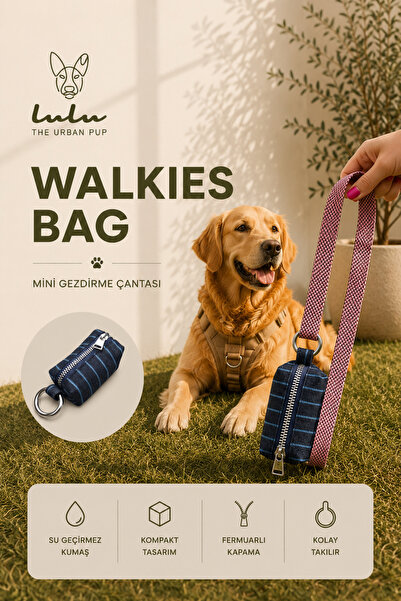 Walkies Bag - Sailor Stripe / Köpek Gezdirme Poşeti Çantası / Dog poop bag holder