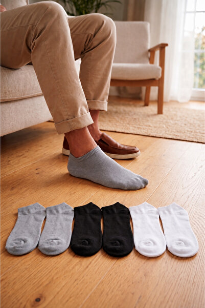Bilal Çınar Tekstil Men's Cotton Combed Cotton Sports Socks Seamless Toe Ankl...