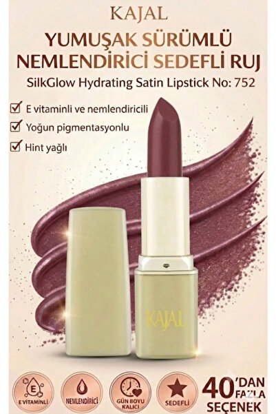 KAJAL Soft Edition Moisturizing Pearlescent Lipstick – Silkglow Hydrating Sat...
