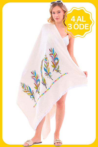 Lux Touch Vina 100% Cotton Printed Beach Peshtemal |   Quick-Drying, Extra Li...