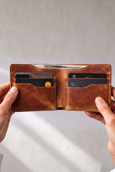 luvo Real Leather Wallet Handmade Genuine Premium Leather Italian Stitching 8...