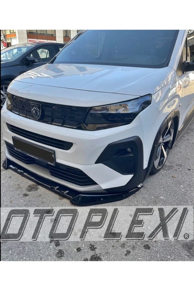 OTOPLEXİ Peugeot Rifter Ön Ek Ön Tampon Eki Ön Lip Ön Karlık Parlak Siyah ABS...