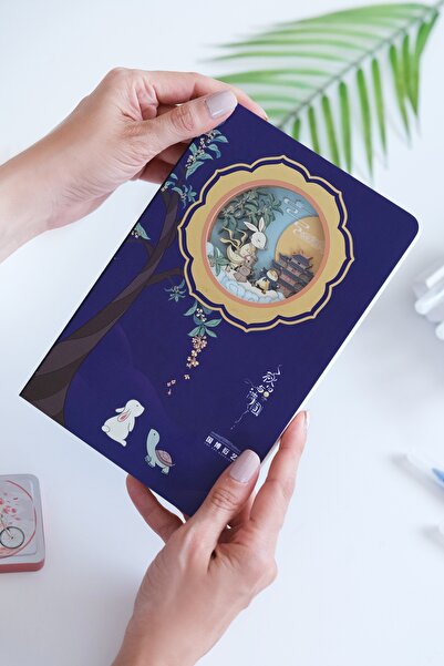 Daks 3D Rabbit Themed Hard Cover A5 Daily Notepad with Window
