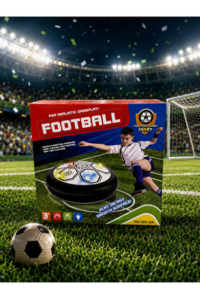 samatlı Büyük Boy Sünger Korumalı Led Işıklı Pilli Hover Ball Hava Futbolu Oy...