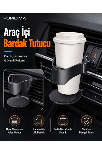 Popidima Oto Araç Içi Bardak Tutucu Çok Fonksiyonlu Içecek Tutacağı/bardaklık...
