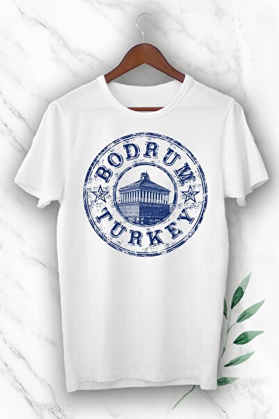 perseusshopping Μπλουζάκι Unisex White Mythology Bodrum Printed T-shirt