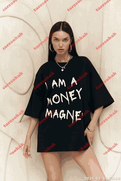 Drippy Magnet de bani negru supradimensionat