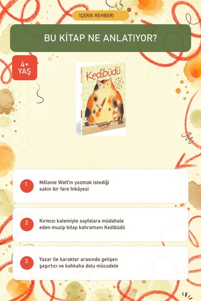 Abm Yayınevi Kedibüdü كتاب مصور للأطفال بعمر 4+ سنوات يحمل عنوان الفكاهة والإبداع
