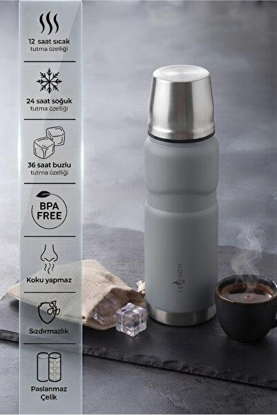 Le Paon 500 ml Paslanmaz Çelik Termos Bardak Kapaklı Sızdırmaz 24 Saat Sıcak ...