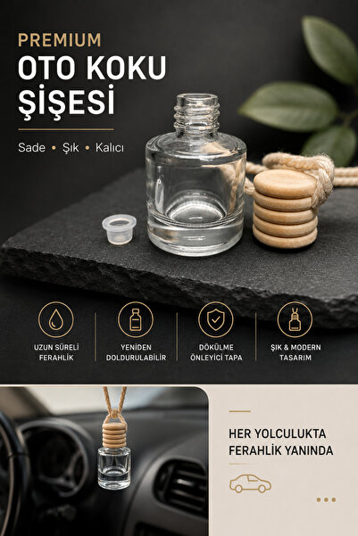 KZN 8ml Silindir Oto Kokusu Şişesi 10 Adet Boş Şişe