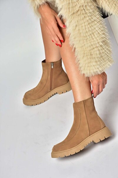 Fox Shoes Z555657302 Mink Genuine Leather Suede Women's Boots