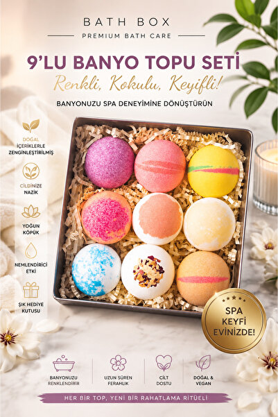 bath box Bathbox 9’lu Pedikür Banyo Küvet Topu – Renkli, Rahatlatıcı Spa Keyfi