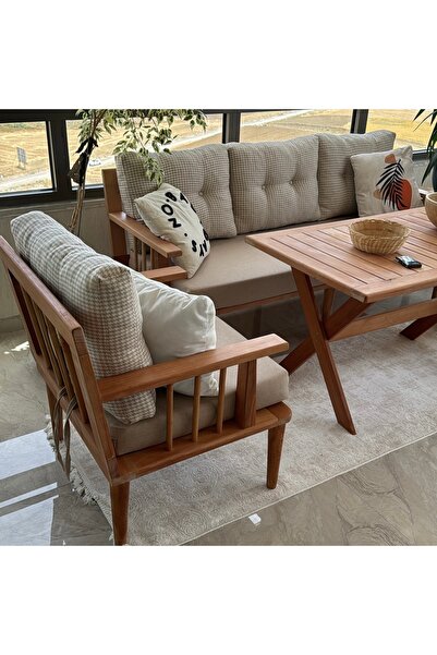 cdmobilya Masif Ahşap Bahçe Balkon takımı