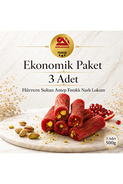 Arslanzade 3 Adet 500g Hürrem Sultan Lokumu Avantaj Paketi