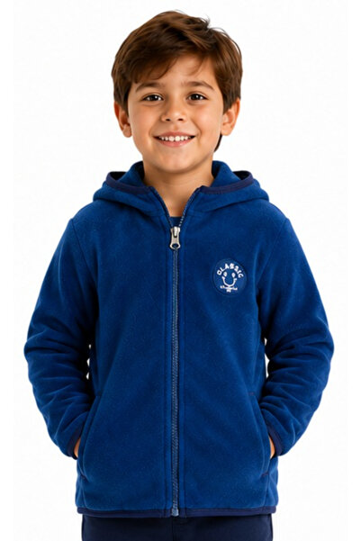 İrem Çocuk Giyim Boy's Classic Summer Embroidered Hooded Zipper Closure Pocke...