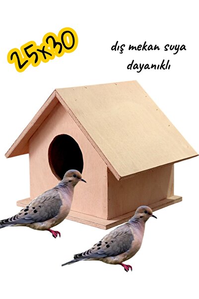 değerli hobi 25X30X27 cm Water Resistant Outdoor Wooden Dove and Pigeon Heave...