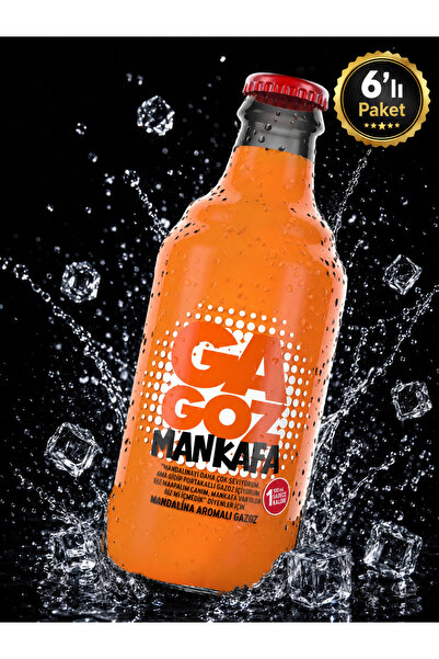 GA GOZ Mankafa Mandalina Aromalı Özel Seri Gazoz - Cam Şişe 250 ml x 6'lı Paket