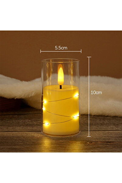 Choice 10cm Flameless LED Candles Star String With Battery Camping Room Weddi...
