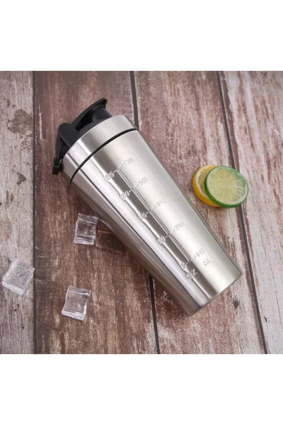 Choice 500ML Sliver Stainless Steel Protein Shaker Cup Portable Fitness Sport...