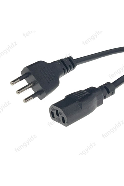 Choice Italy Power Cable Italian 3 Pin Plug to IEC C13 AC Power Extension Cor...