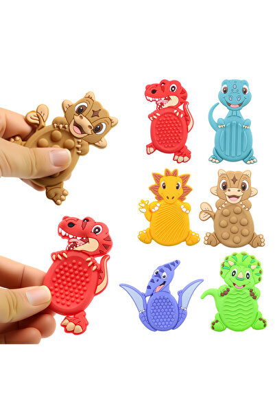 Choice 6Pcs Random 6PCS Fidget Toys Sensory Stone Silicone Textured Worry Sto...