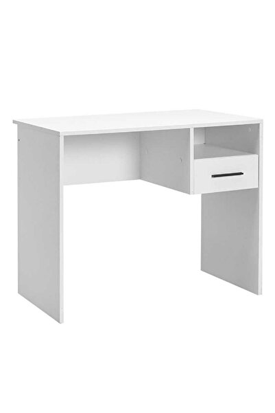 Adore Yeni White Çekmeceli Çalışma Masası 90x75x52