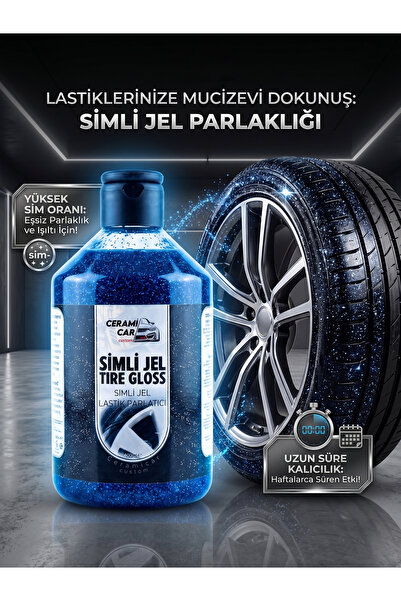Ceramicar Custom Mavi Simli Jel Lastik Parlatıcı - Yüksek Sim Oranı - Islak G...