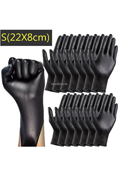 Choice 10PCS (5 pairs) S-22x8cm Black Nitrile Gloves Disposable Gloves for Ho...