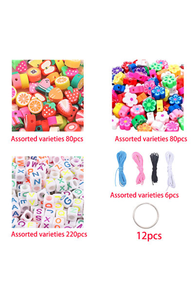 Choice polychrome 398pcs 43/199/398pcs Multi-color Polymer Clay Beads and Let...