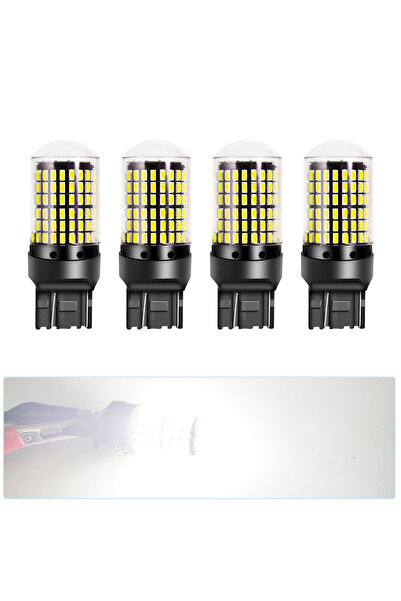 Choice4 6000K 7440 W21W WY21W T20 أبيض، 4 قطع 7443 7440 360 لمبة W21/5W 9715R...