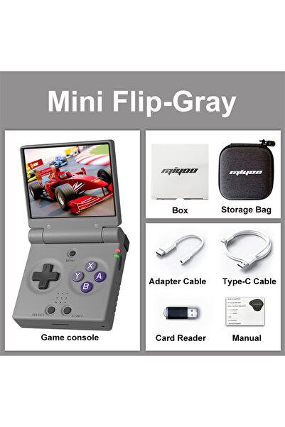 Choice3 No Card(0 Game) Grey MIYOO Mini Flip Retro Handheld Game Console - 2....