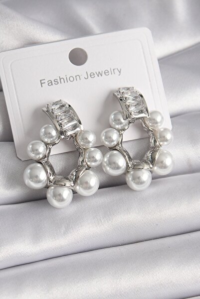 Inure Jewelry النحاس الفضة اللون الممر المائي الزركون حجر اللؤلؤ هوب نموذج ال...